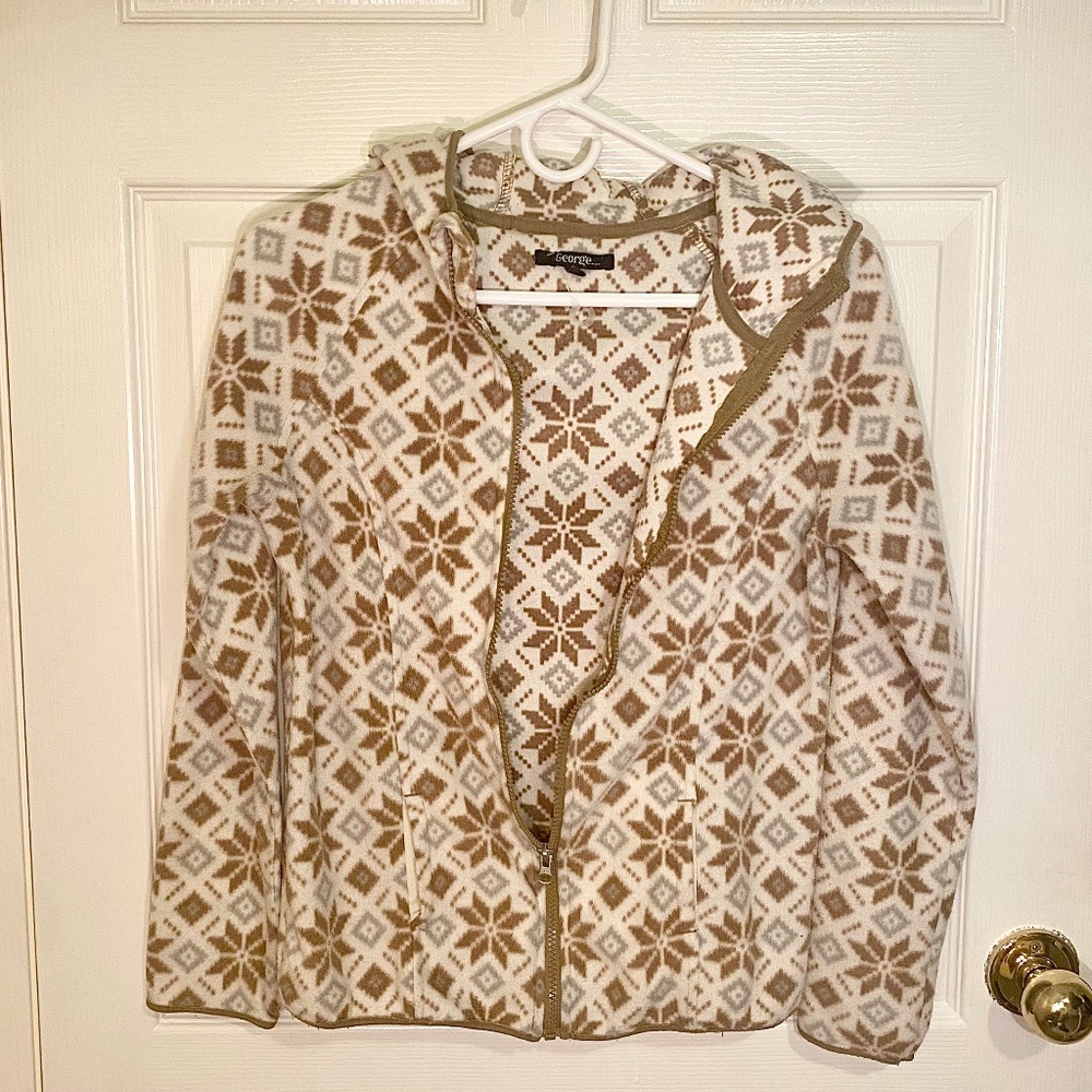 Women’s Patterned Fleece Hoodie Size XSmall